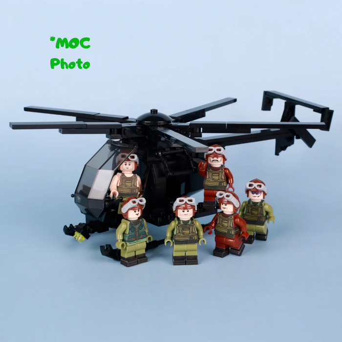US Army MH-6 Little Bird Light Attack Helicopter build kit