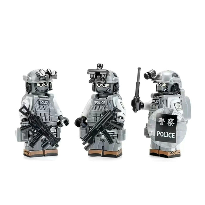 Hong Kong Rapid Reaction Team Police figures brick blocks