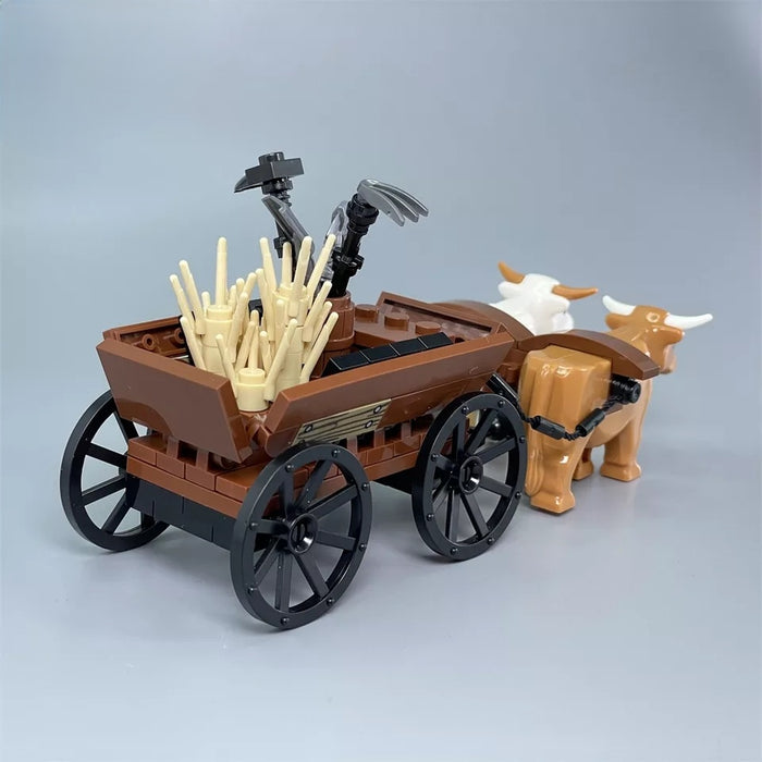 Ox draft animal cart  custom brick built