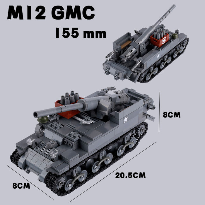 WW2 US Army M12 Gun Motor Carriage (GMC)