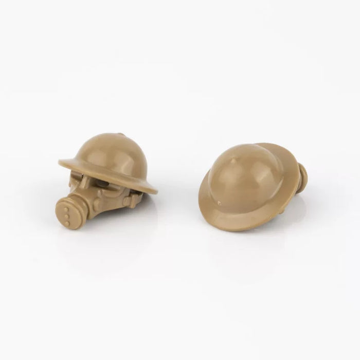 Custom brick and blocks tommy helmet + gas mask