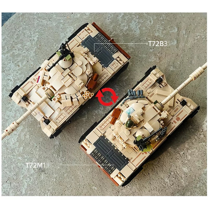 Russian Army T-72B3 and Polish T-72M1 brick built kits