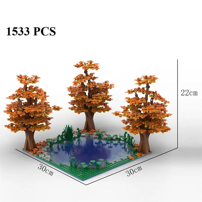 Maple Trees of the Autumn Pond