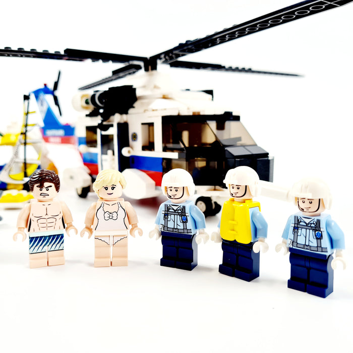 Crew of the US Coast guard rescue helicopter