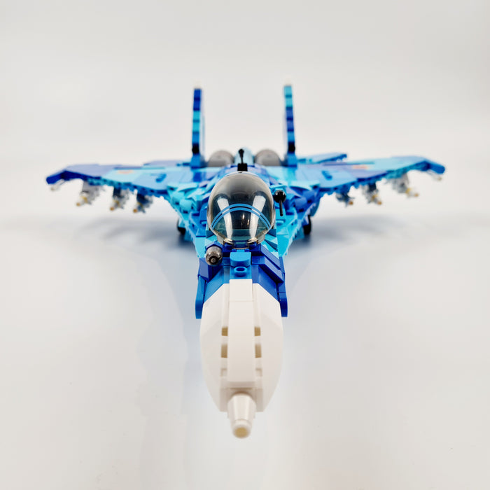 brick built Russian Air Force Su-27SM flanker fighter