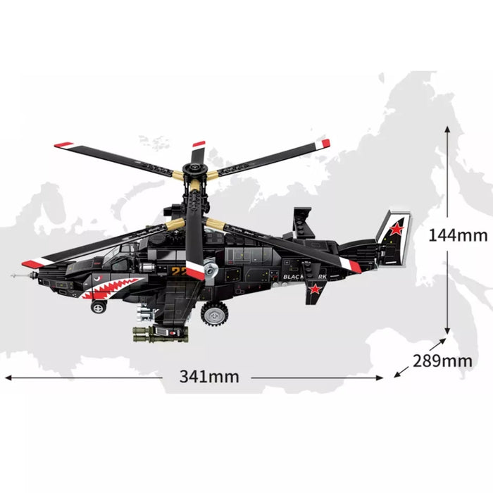 Russian Ka-50 "Black Shark" Helicopter brick built kit