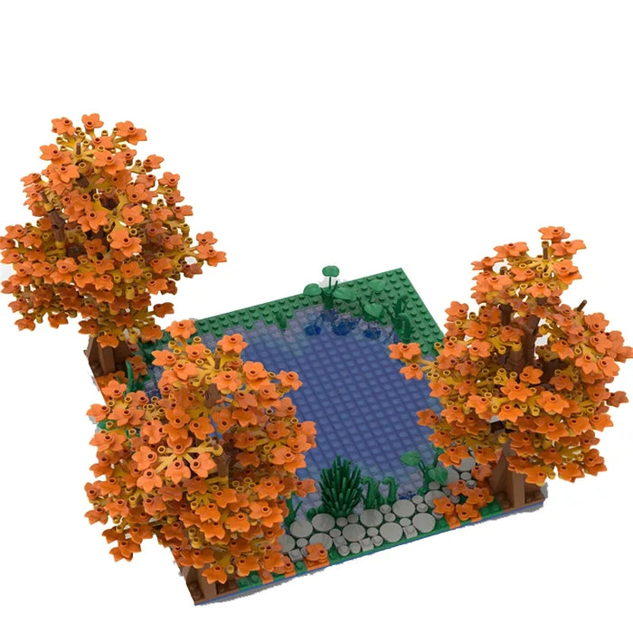 Maple Trees of the Autumn Pond