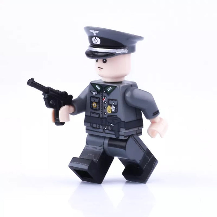 custom brick built ww2 German officer figure