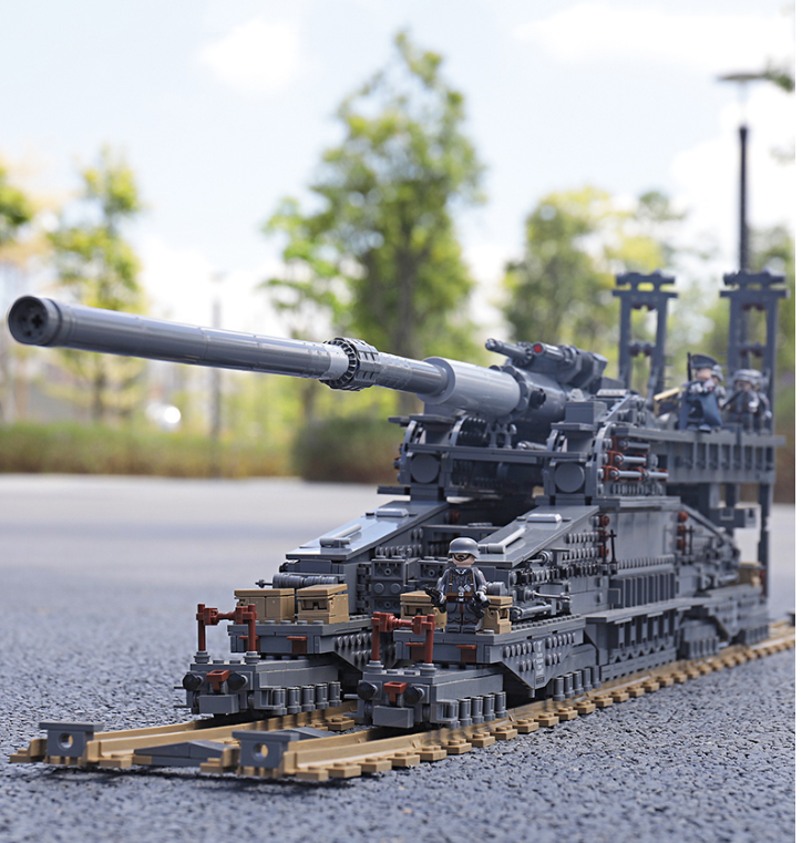 custom lego Gustav railway gun