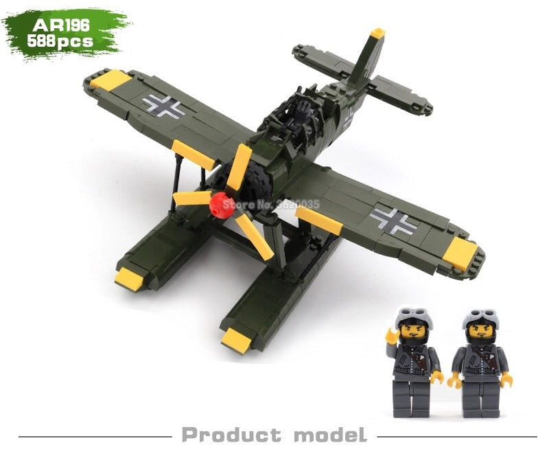 custom lego Ardo Ar 196 recon plane