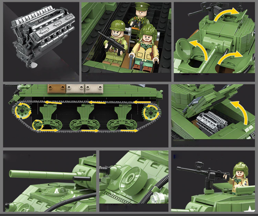 WW2 M4A1 USA Sherman Tank