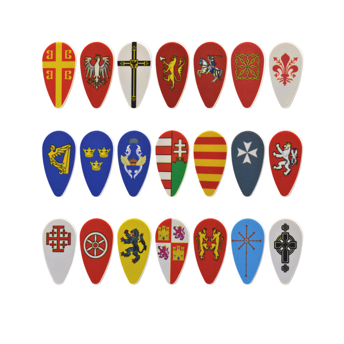 Medieval Knights European Printed Shields