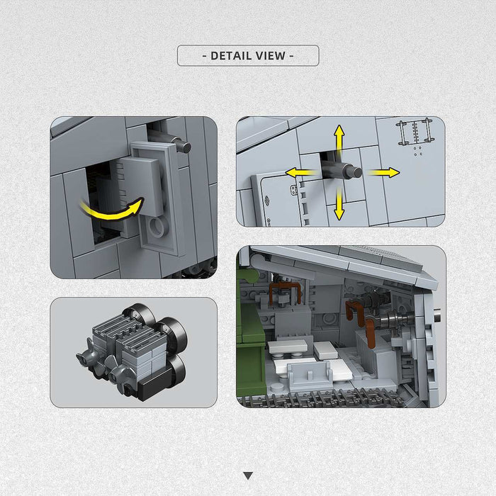 WW1 German Sturmpanzerwagen A7V Heavy Tank v2