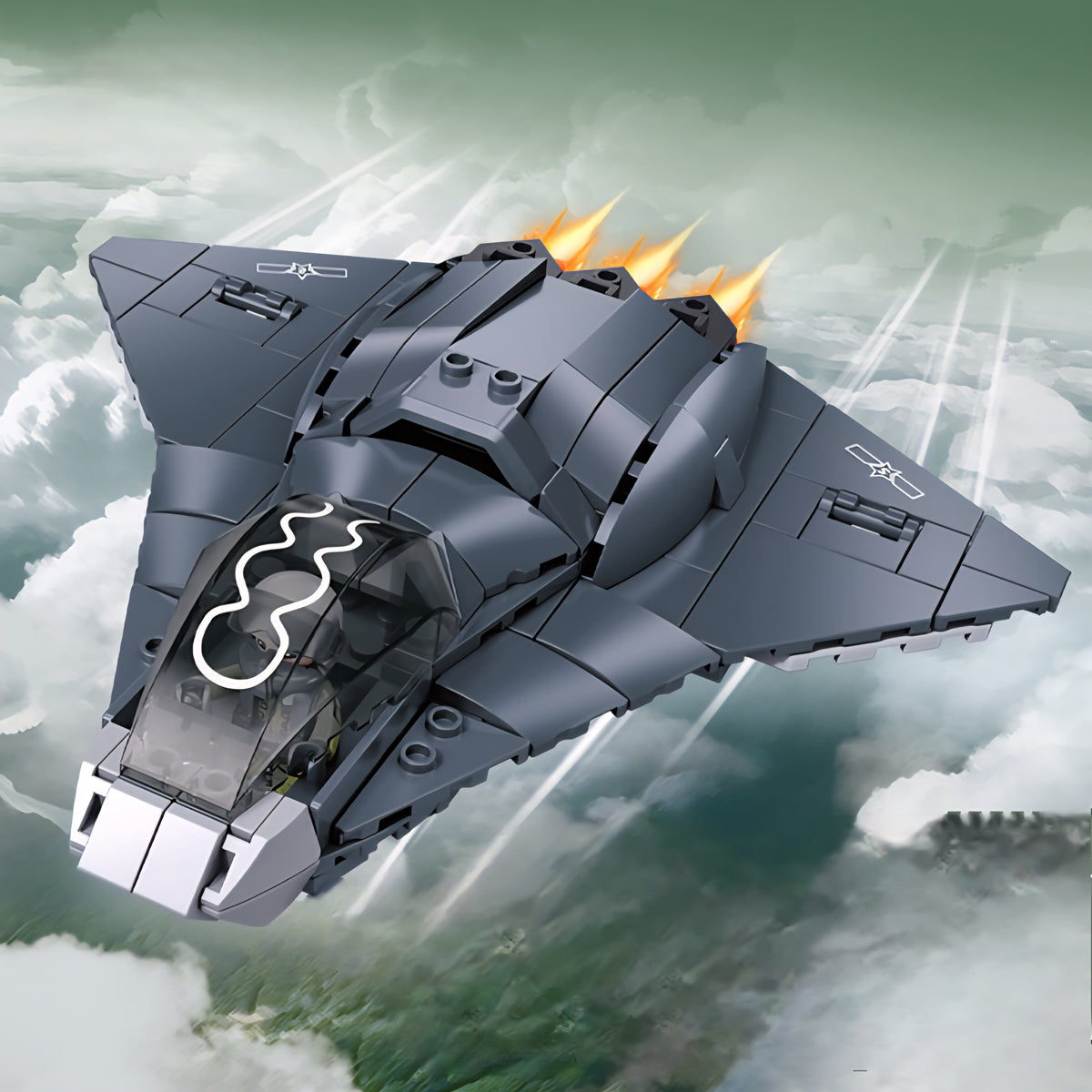 PLAAF J-36s 6th Gen Stealth Fighter (Mini) — Brick Block Army