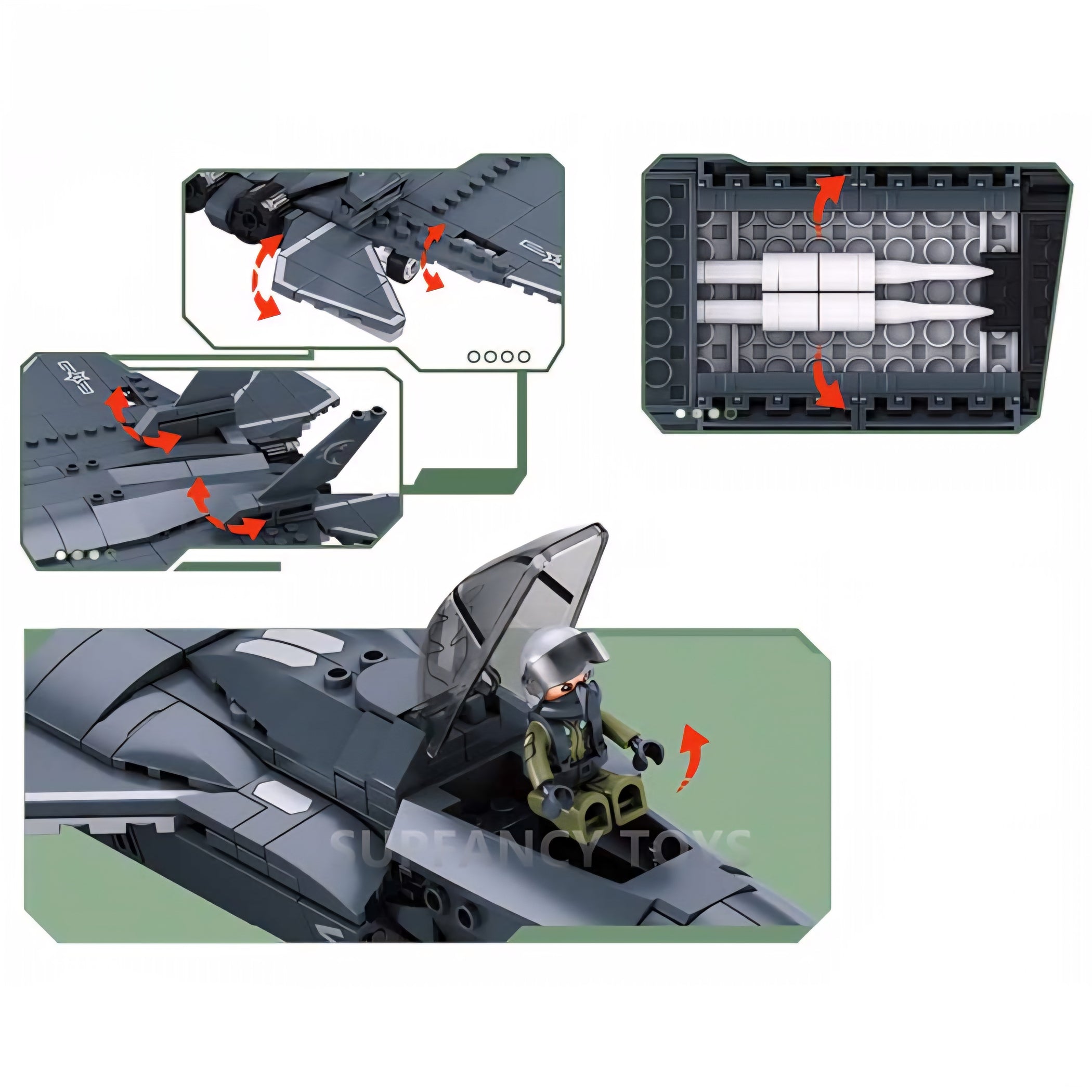 PLAAF J-35A 5th Gen Stealth Multirole Fighter — Brick Block Army