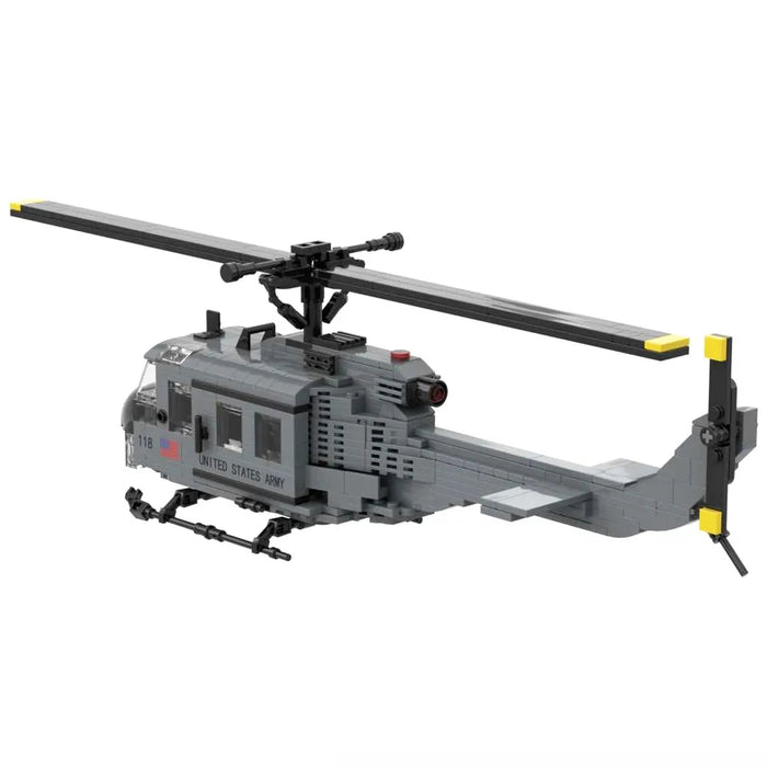 US Army UH-1 "Huey" Military Helicopter brick built it