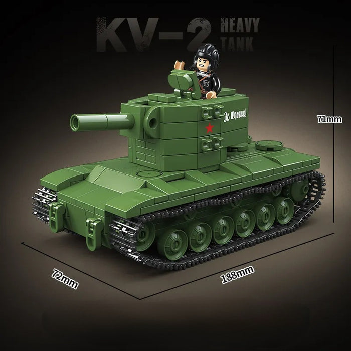 WW2 KV-2 Soviet Heavy Army Tank (Mini) brick built kit