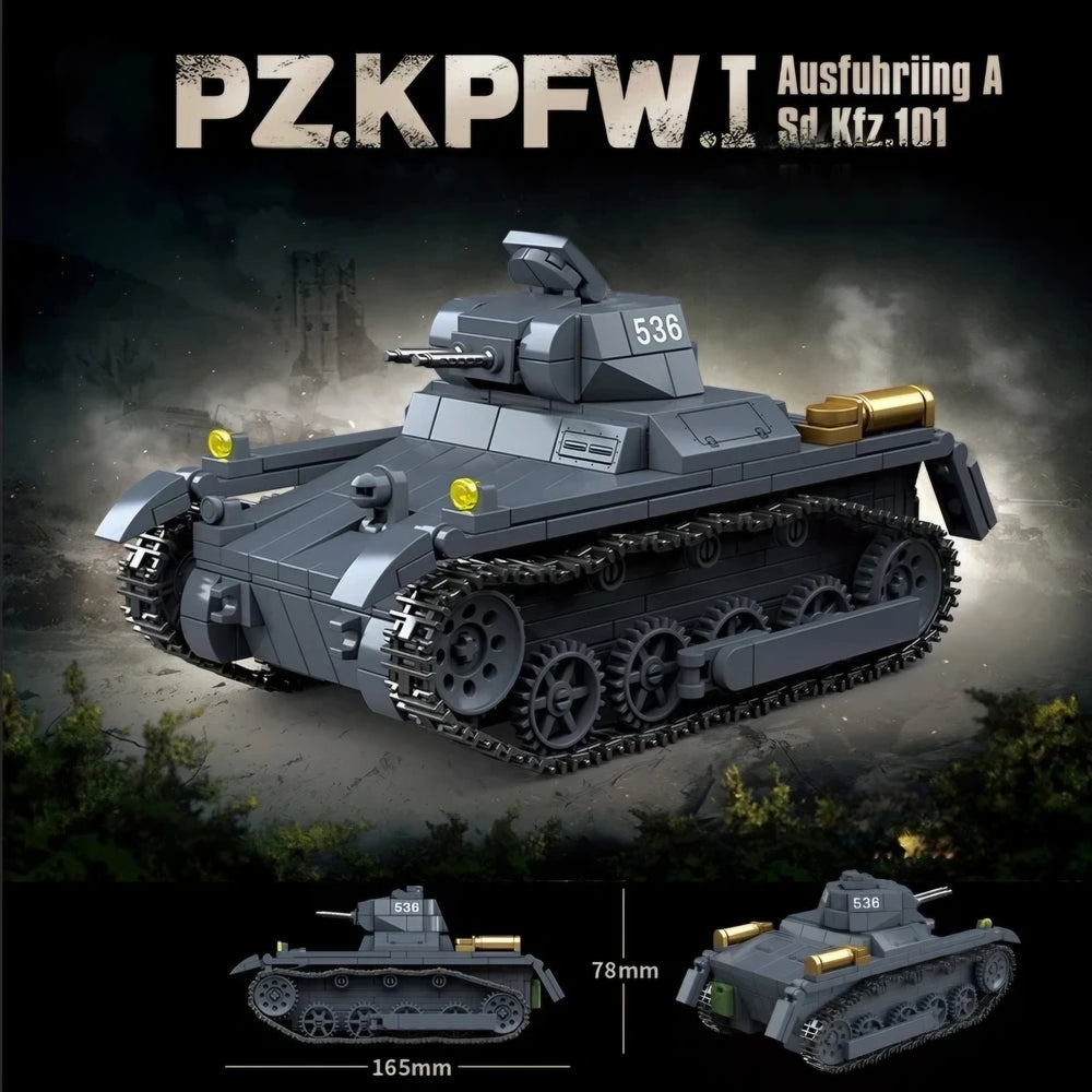 WW2 German Panzerkampfwagen I Ausf.A (Sd.Kfz.101) Tank