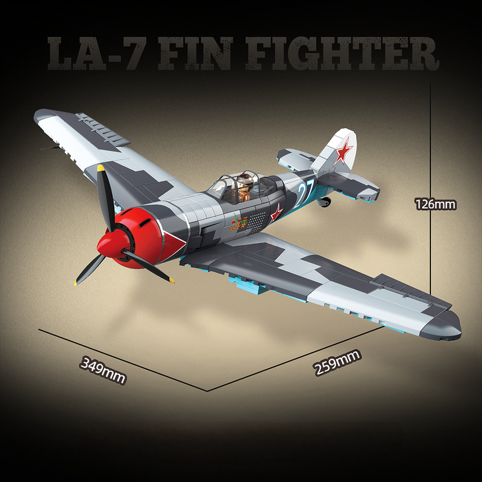 WW2 Soviet Air Force LA-7 Fin Fighter