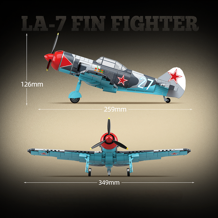 WW2 Soviet Air Force LA-7 Fin Fighter