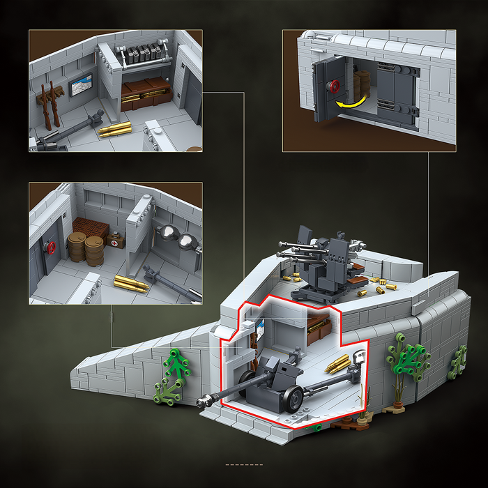 1/35 BUNKER BLOCKHAUS embase pour canon de flak atlantikwall 1/35 BUNKER BLOCKHAUS embase pour canon de flak atlantikwall