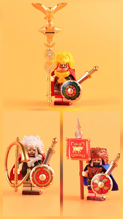 Imperial Roman "Legione Invicta" Standard Bearers and Signalers x3