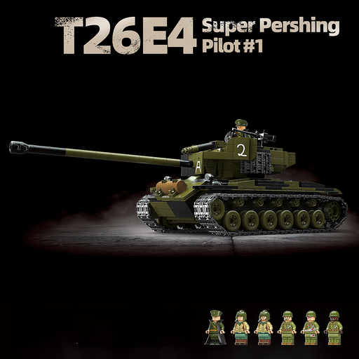 WW2 US Army  T26E4 “Super Pershing” Heavy Tank brick built kit