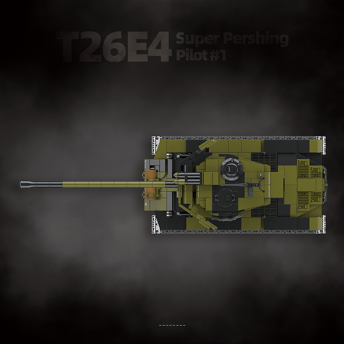 WW2 US Army  T26E4 “Super Pershing” Heavy Tank brick built kit