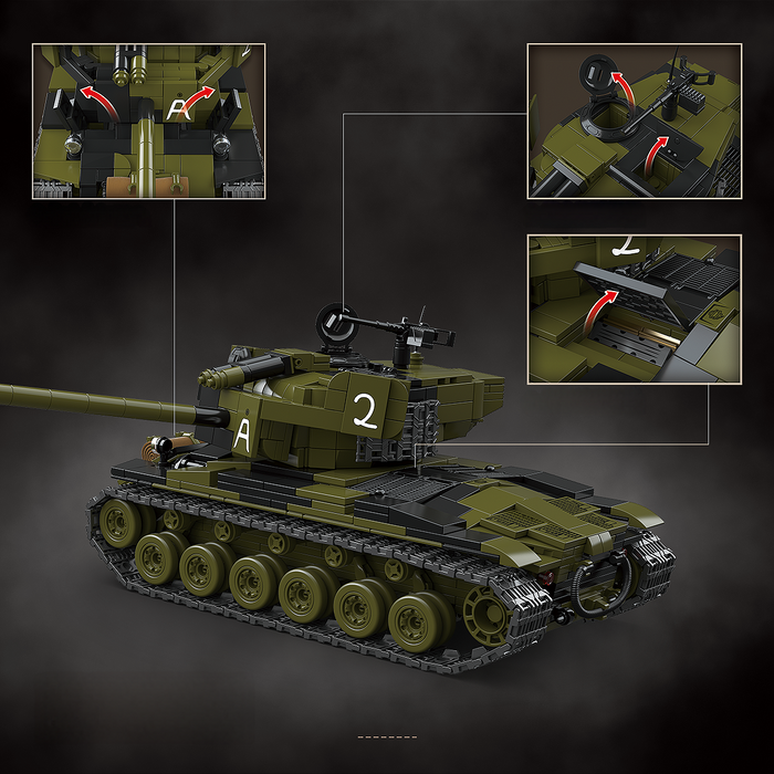 WW2 US Army  T26E4 “Super Pershing” Heavy Tank brick built kit