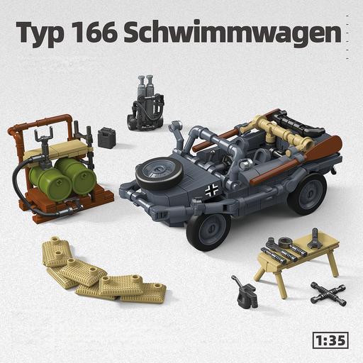 WW2 German Type 166 Schwimmwagen Amphibious Vehicle