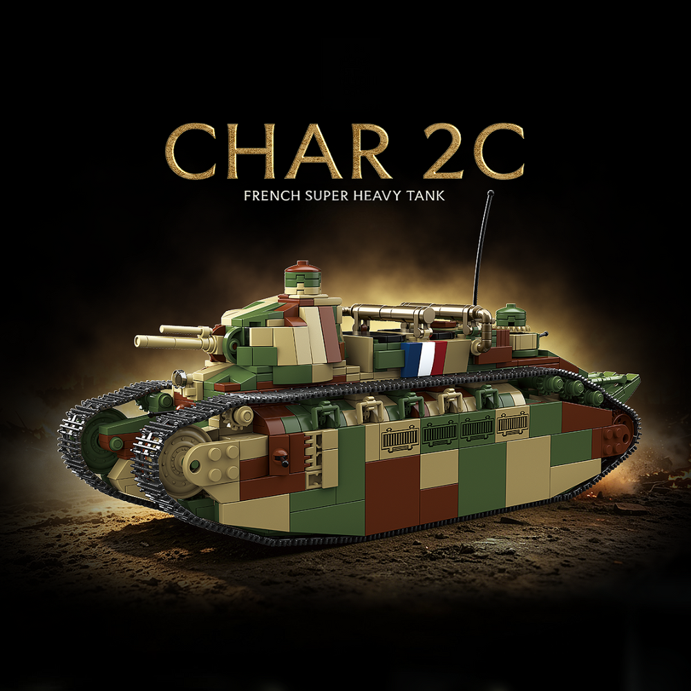 WW1 & WW2 French Char 2C Super Heavy Tank