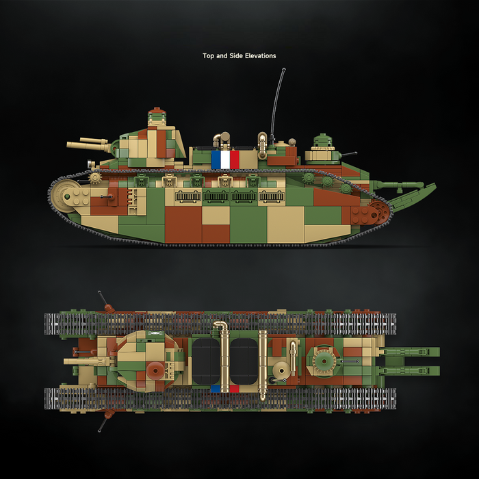 WW1 & WW2 French Char 2C Super Heavy Tank