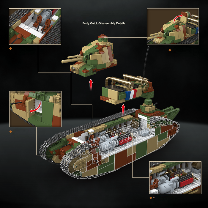 WW1 & WW2 French Char 2C Super Heavy Tank
