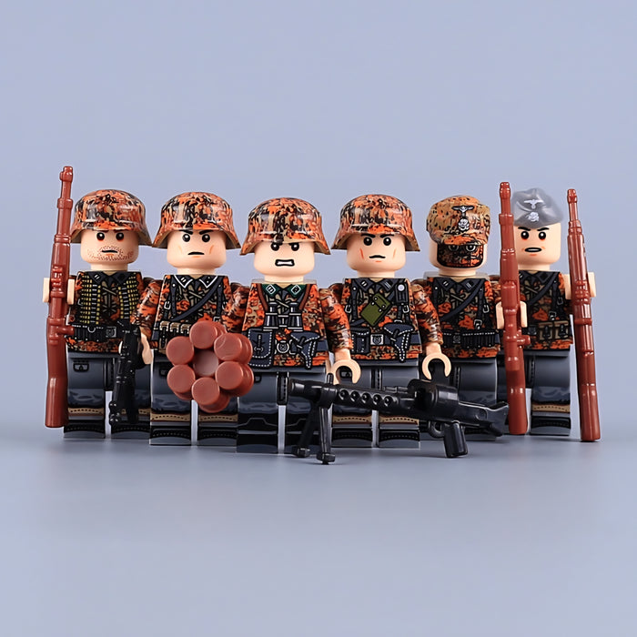 WW2 German Paramilitary Infantry Squad in "Erbsenmuster" Camo