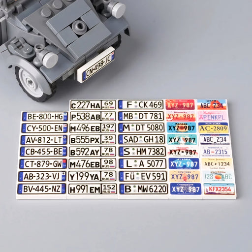 Printed Licence Plate Tiles (1x3)
