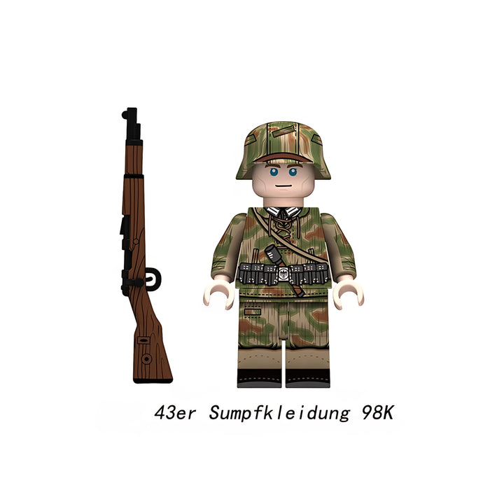 WW2 German Infantry in 43er Sumpfkleidung Camo + 98K rifle