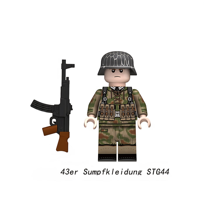 WW2 German Infantry in 43er Sumpfkleidung Camo + STG44