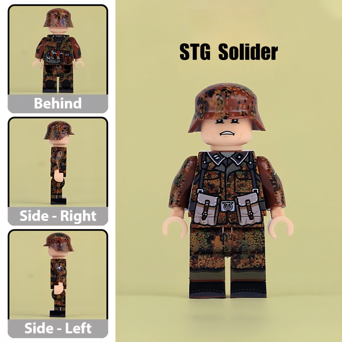 WW2 German Infantry Squad in Erbsenmuster/ "Pea Dot" Camo (v2) x4