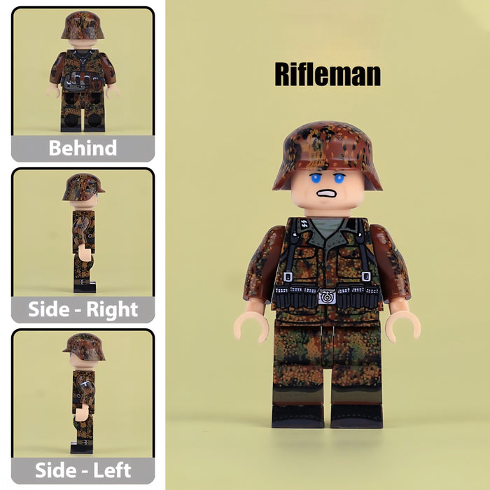 WW2 German Infantry Squad in Erbsenmuster/ "Pea Dot" Camo (v2) x4