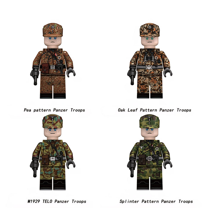 WW2 German Panzer Crew in Multi-Camo Uniform