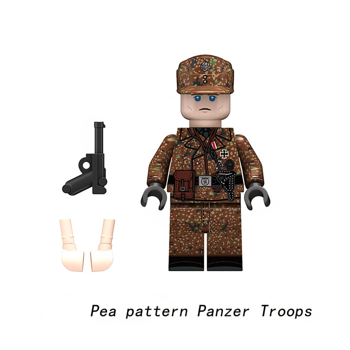 WW2 German Panzer Crew member in Pea patter camo
