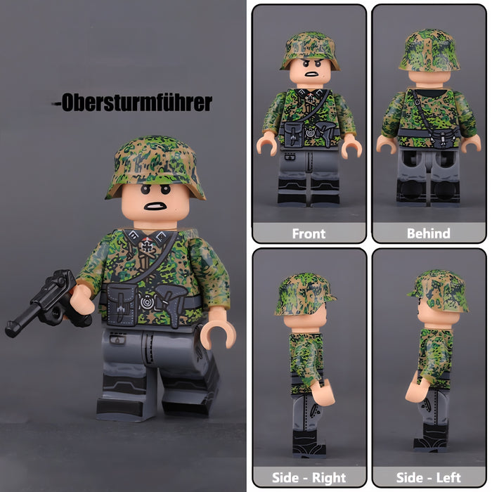WW2 German Paramilitary Obersturmfuhrer in "Eichenlaubmuster" Camo