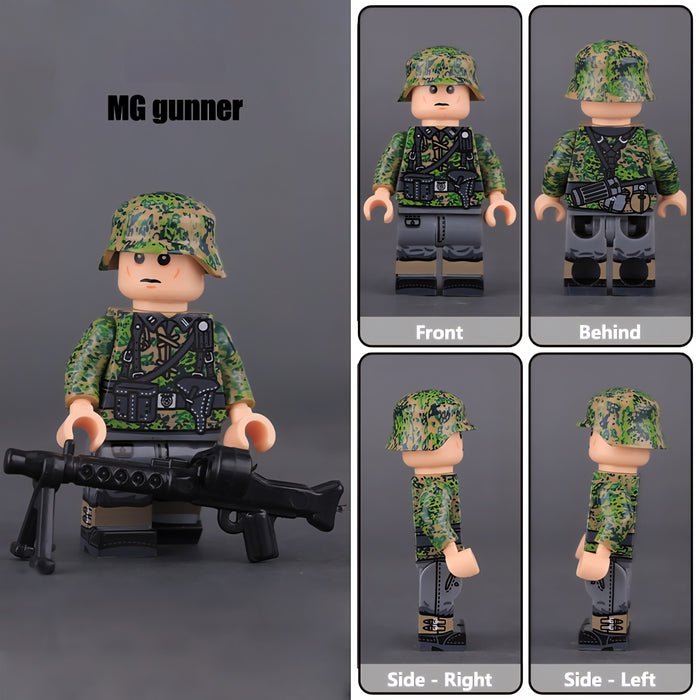 WW2 German Paramilitary MG Gunners in "Eichenlaubmuster" Camo