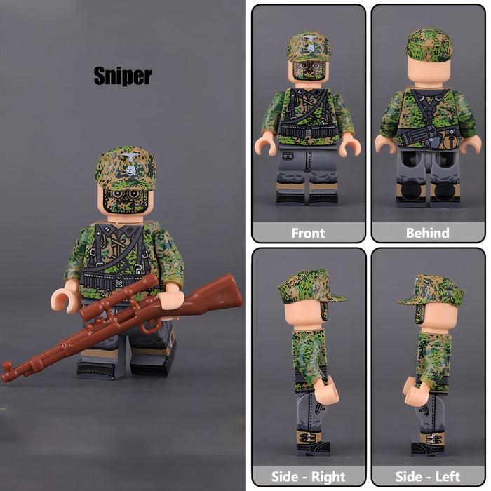 WW2 German Paramilitary Sniper infantry in "Eichenlaubmuster" Camo