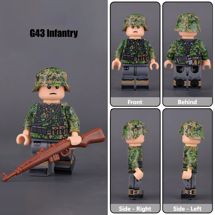 WW2 German Paramilitary G43 infantry in "Eichenlaubmuster" Camo