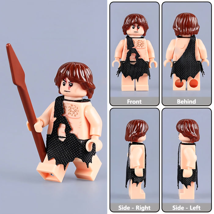 Prehistoric young cavemen