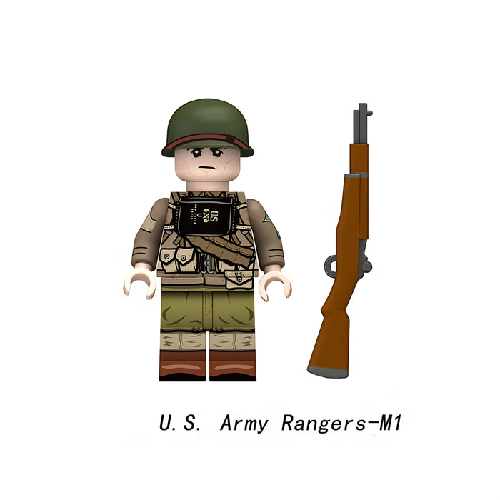 Ww2 Ranger Icon WW2 US Army Rangers (v2) Squad x6 — Brick Block Army