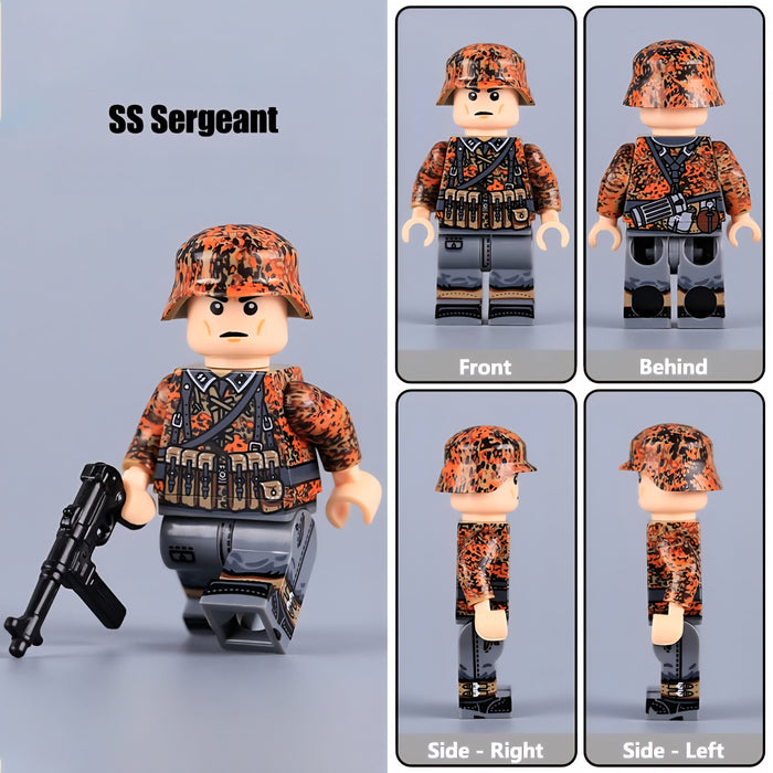 WW2 German Paramilitary Sergent in "Erbsenmuster" Camo