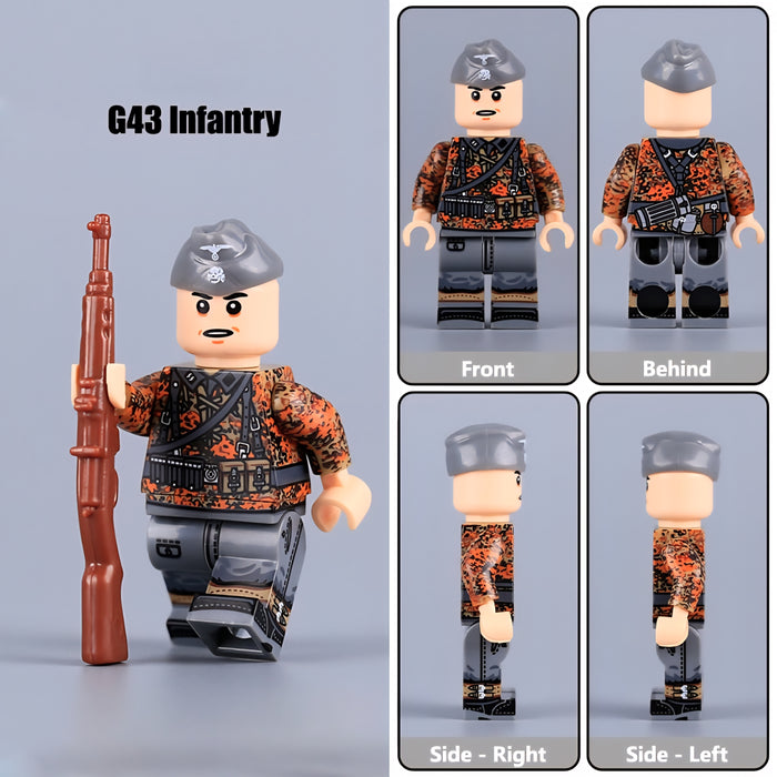 WW2 German Paramilitary solider in "Erbsenmuster" Camo and G43 rifle