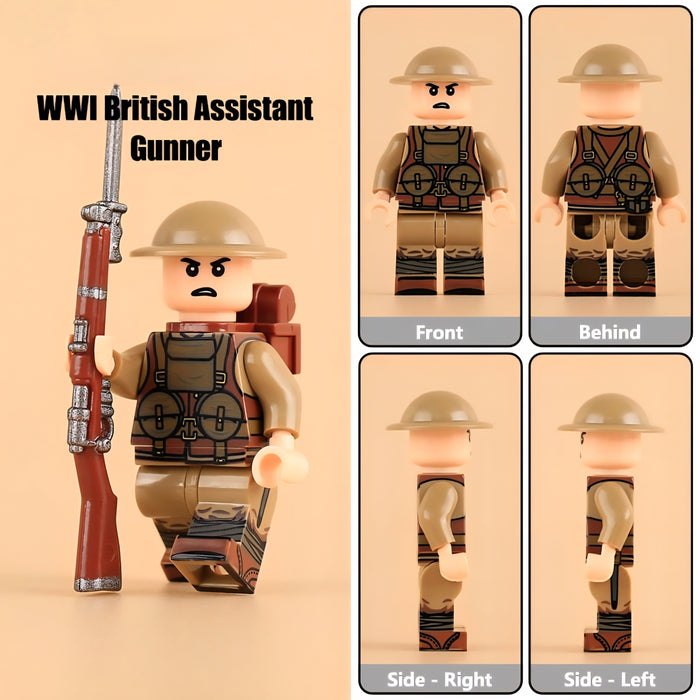 WW1 British assistant machine gunner